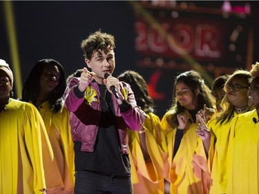 The Arkells perform at the Juno Awards held on Sunday at the Canadian Tire Centre.
