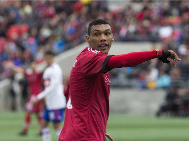 Steevan Dos Santos, seen here in an April home game, scored Fury FC's only goal on Saturday at Louisville.
