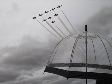 The Snowbirds took part in the Aero150 air show that was held at the Gatineau-Ottawa Executive Airport Sunday April 30, 2017.   Ashley Fraser/Postmedia