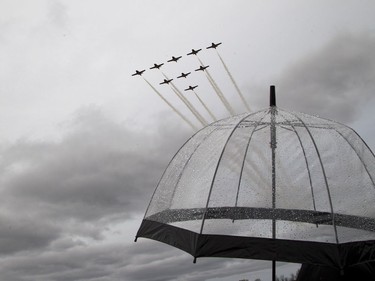 The Snowbirds took part in the Aero150 air show that was held at the Gatineau-Ottawa Executive Airport Sunday April 30, 2017.   Ashley Fraser/Postmedia