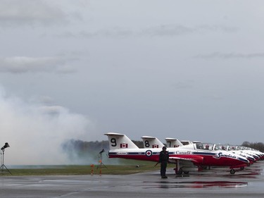 The Snowbirds took part in the Aero150 air show that was held at the Gatineau-Ottawa Executive Airport Sunday April 30, 2017.   Ashley Fraser/Postmedia