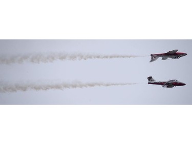 The Snowbirds took part in the Aero150 air show that was held at the Gatineau-Ottawa Executive Airport Sunday April 30, 2017.   Ashley Fraser/Postmedia