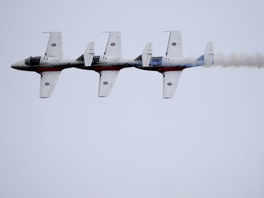 The Snowbirds took part in the Aero150 air show that was held at the Gatineau-Ottawa Executive Airport Sunday April 30, 2017.   Ashley Fraser/Postmedia