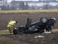 Two men died after a single vehicle crash on Saturday along Baseline Road between Merivale Road and Fisher Avenue.