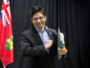 Yasir Naqvi, MPP for Ottawa Centre and Attorney General of Ontario, departs a press conference at the Hintonburg Community Centre in Ottawa where he responded to the recommendations in the independent review of Ontario's police oversight system.