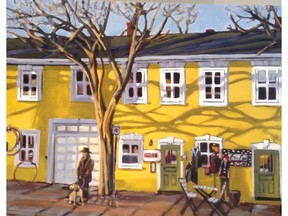 Jay Anderson's painting of The Brown Tenements, built in 1875 on York Street in Ottawa, is part of the  exhibition Dominion at Cube Gallery, which runs May 30 to July 2,  2017.