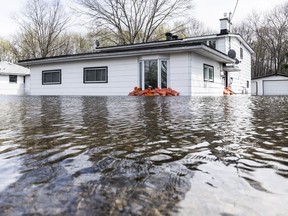 A flooded house along Bayview Road in Constance Bay.