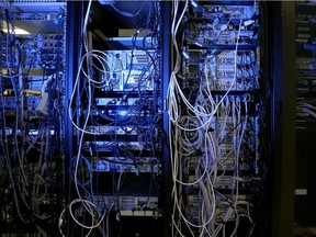 File photo of servers for a government data centre.