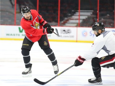 Cody Ceci of the Ottawa Senators during morning practice at Canadian Tire Centre in Ottawa, May 12, 2017.
