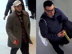 Police are seeking these two suspects in connection with payment card fraud at the Rideau Centre April 1.