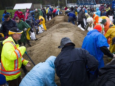 Constance Bay has been hit with major flooding May 6, 2017. Constance and Buckham's Bay Community Centre was filled with volunteers filling sandbags Saturday morning.