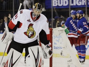 'They made adjustments to our system and they're making plays,' Senators goalie Craig Anderson said when asked why the Rangers are suddenly cutting into Ottawa's 1-3-1 trap like a knife on warm butter. 'They're getting through it right now.'