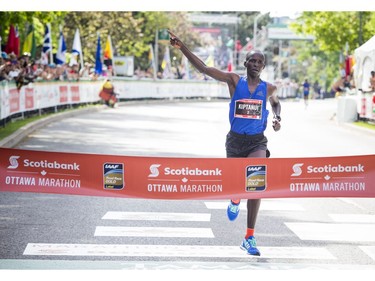 Eliud Kiptanui was the top finisher in the marathon Sunday May 28, 2017 at the Tamarack Ottawa Race Weekend.