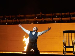 Russell Braun as Louis Riel in the Canadian Opera Company’s new production of Louis Riel, 2017.