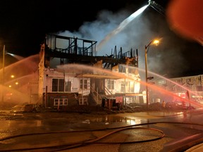 Scott Stilborn‏'s photo of Ottawa Fire operating at at 3-Alarm fire at the corner of Chapman Mills and Mancini in Barrhaven.