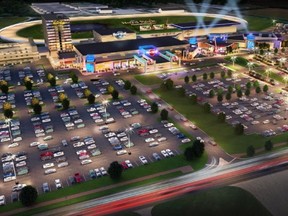 A rendering of what Hard Rock Casino Ottawa will look like at its full build.