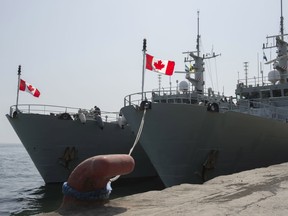 HMCS Summerside and HMCS Moncton deployed on Neptune Trident. DND photo.