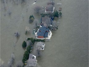 Flood stricken areas along the Ottawa River.