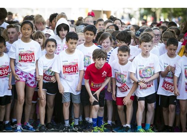 Kids ran the 1.2K part of the Ottawa Kids Marathon Sunday May 28, 2017 at the Tamarack Ottawa Race Weekend.