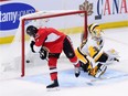 Ottawa Senators centre Kyle Turris (7) scores against Pittsburgh Penguins goalie Matt Murray (30) during the second period of game three of the Eastern Conference final in the NHL Stanley Cup hockey playoffs in Ottawa on Wednesday, May 17, 2017.