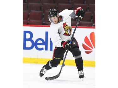 Kyle Turris of the Ottawa Senators during morning practice at Canadian Tire Centre in Ottawa, May 12, 2017.