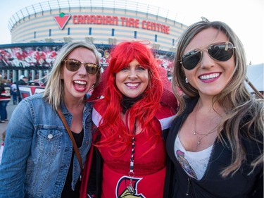 Laura Martin, from left, Ellen Ilic and Molly Huxtable in the Red Zone.