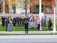 A YouTube screen grab of the National March for Life flag outside city hall.