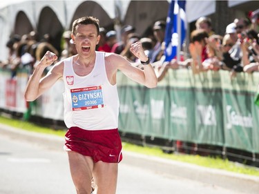 Mariusz Gizynski was pumped to finish the marathon Sunday May 28, 2017 at the Tamarack Ottawa Race Weekend.