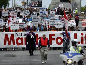 A March for Life protest by abortion opponents will be held downtown Thursday.