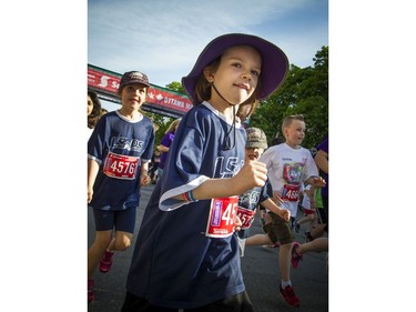 Molly Dale starts the 1.2K part of the Ottawa Kids Marathon Sunday May 28, 2017 at the Tamarack Ottawa Race Weekend.