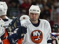 Chris Simon is shown here during his days with the New York Islanders.