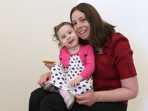 Sandra Mahoney and her daughter Adeline: Adeline has congenital heart disease. Tony Caldwell