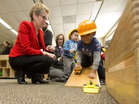 Premier Kathleen Wynne at a preschool in London, Ont.