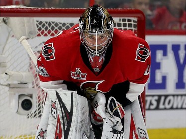 A focused Ottawa Senators goaltender Craig Anderson during Game 5.