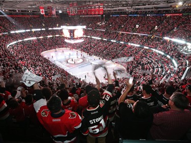 Ottawa Senators fans before game six of the eastern conference finals at the Canadian Tire Centre in Ottawa Tuesday May 23, 2017. Tony Caldwell