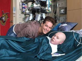 Photo of Jonathan Pitre and his mother, Tina Boileau, taken in Minnesota.