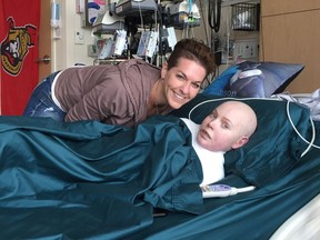 Photo of Jonathan Pitre and his mother, Tina Boileau, taken in Minnesota.