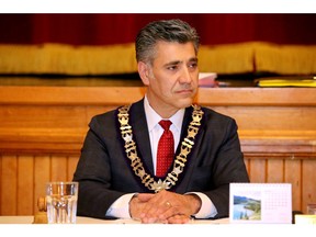 Carleton Place Mayor Louis Antonakos remained defiant in the face of calls for his resignation during a raucous council meeting Tuesday, May 9, 2017.