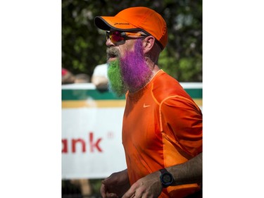 Roger Coles was rocking a colourful beard during the 5k race.