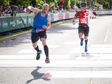 Runners were pumped to finish the marathon Sunday May 28, 2017 at the Tamarack Ottawa Race Weekend.
