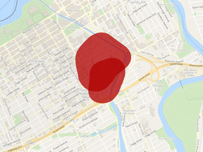 Hydro Ottawa outage map as of 7:30 p.m. on Thursday.