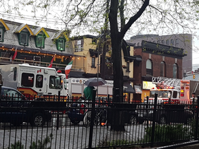 Ottawa Fire pulled up outside The Lieutenant's Pump with a generator to save the day when the power went out ahead of Game 7.