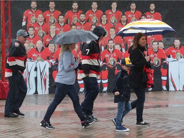 Ottawa Senators fans arrive at the Canadian Tire Centre.
