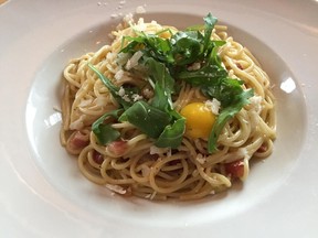 Spaghetti carbonarra at Antipazzo
