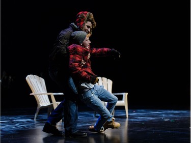 Students perform an excerpt from Almost, Maine, Lester B. Longfields-Davidson Heights Secondary School, during the annual Cappies Gala awards, held at the National Arts Centre, on May 28, 2017, in Ottawa, Ont.