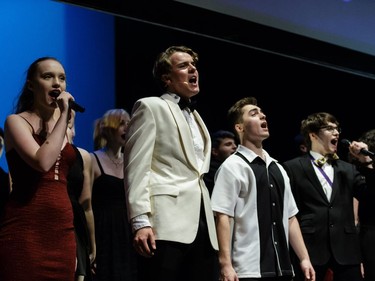 The Cappies Chorus performs a musical number, during the annual Cappies Gala awards, held at the National Arts Centre, on May 28, 2017, in Ottawa, Ont.