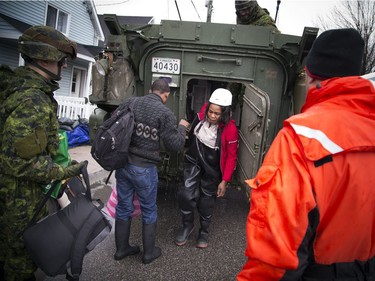 The military has arrived to help people who have been affected by the heavy flooding in the Gatineau area Sunday May 7, 2017.