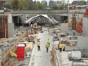 Tunney's Pasture LRT station, photographed on May 19, 2017. A subcontractor claims it hasn't received a large payment for work at Tunney's Pasture and three other stations.
