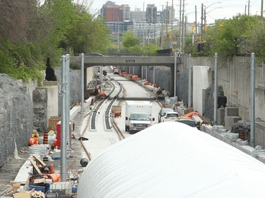 Tunney's Pasture Transit station in Ottawa, May 19, 2017.