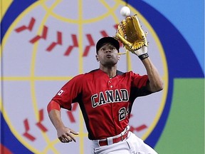 Vancouver native Tyson Gillies, seen playing for Canada at the 2013 World Baseball Classic, is trying out for the Ottawa Champions as either an outfielder or a pitcher.